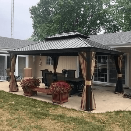 PURPLE LEAF Patio Gazebo For Backyard