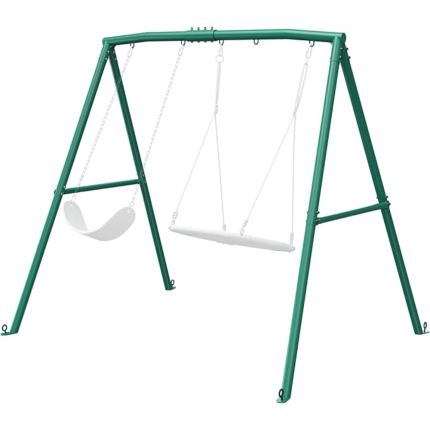 440lbs Extra Large Metal Swing Frame with 5 Hanging Hooks, Heavy Duty A-Frame Swing Stand